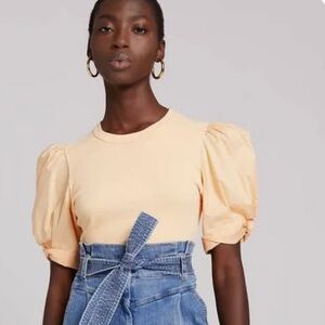 A.L.C. | “Casey" Apricot Puff Sleeve Top |Small